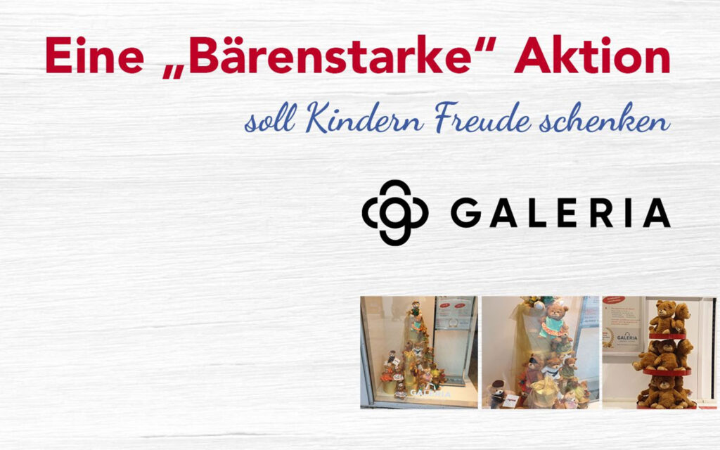 Aktion „HoffnungsBären im Galeria“ in Stuttgart